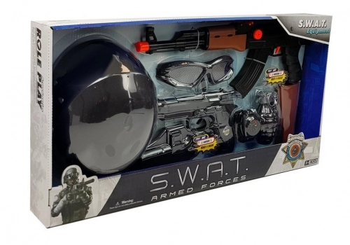 Set of a Policeman S.W.A.T. Pistols Helmet