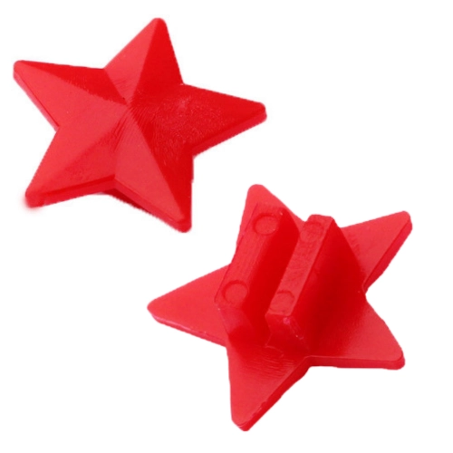 Set of Beads for Bicycle Spokes Stars Colored 2cm 35pcs