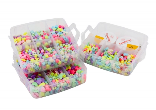 Set of beads for jewelry pendants in a suitcase DIY strings 1620 pcs
