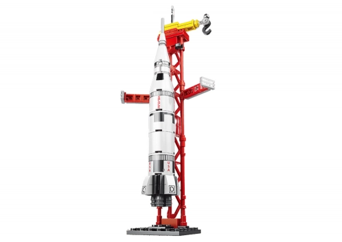 Set of Construction Blocks Spaceship Space Rocket 93 pieces.