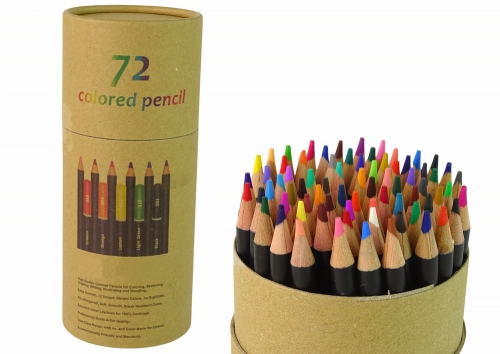 Set of crayons in a tube, sharpener, eraser, 74 pcs.