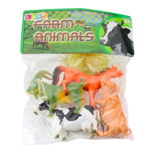 Set of Farm Animals Figurines Goat Horse Cow Pig 4pcs.