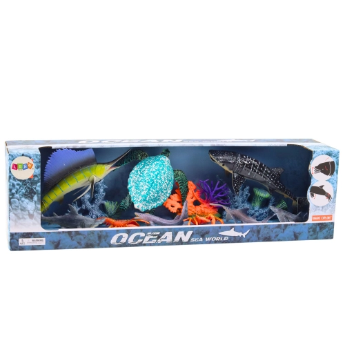Set of Figures Sea Animals Movable Elements Turtle