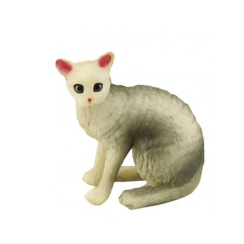 Set of Mini Figures Cat Breeds Cats Feeding Bowl 4-6cm 7pcs