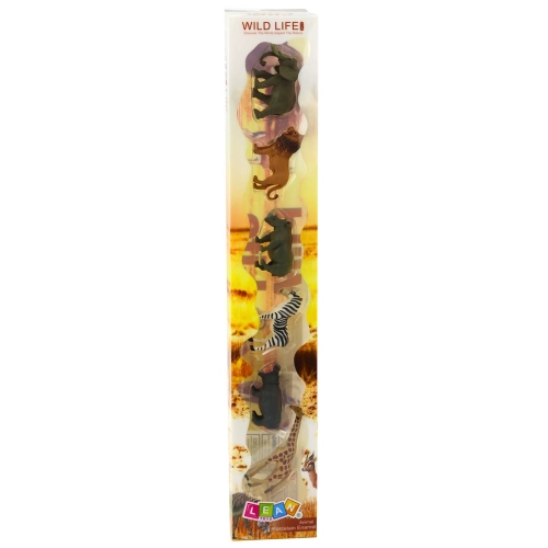 Set of Mini Figures Wild Animals Giraffe Zebra Lion 6-8cm 6pcs