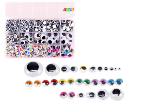 Set of Self-Adhesive Eyelets Movable Colorful Organizer 750 pcs.