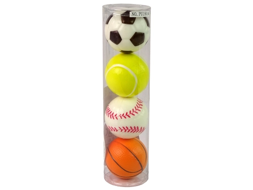 Set of Soft Balls 4 pcs. Sport Golf Tennis Football