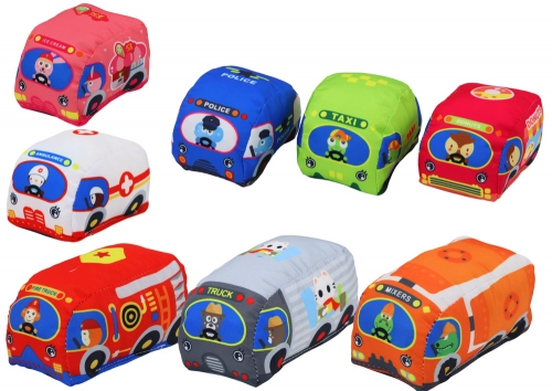 Set of Soft Toy Cars Play Mat 9 Pieces