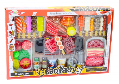 Set Party Grill Food Drinks Vegetables 40 elements
