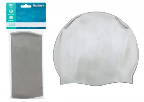 Silver Bestway 26006 Silicone Bathing Cap