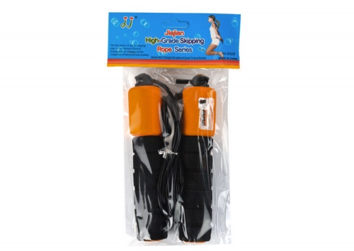 Skipping Rope Black and Yellow With Counter 280 cm Fitness Adjustment