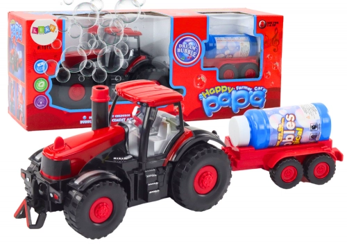 Soap Bubble Tractor Trailer Obstacle Sensor Lights Sounds