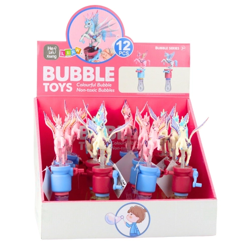 Soap Bubbles Unicorn Moving Wings Crank 23cm Mix