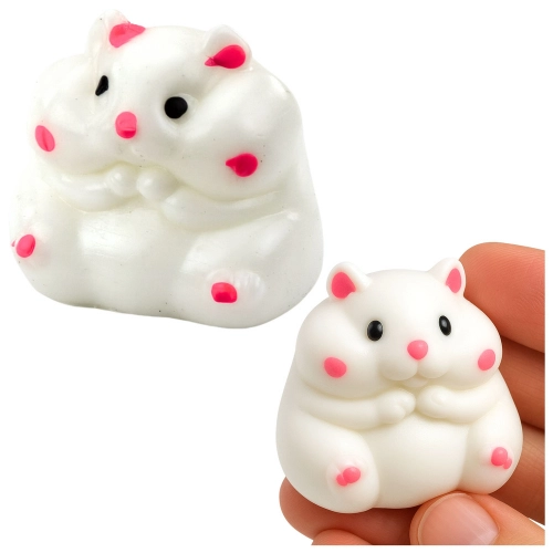 Soft Hamster Sensory Anti-Stress Squishy White 5cm