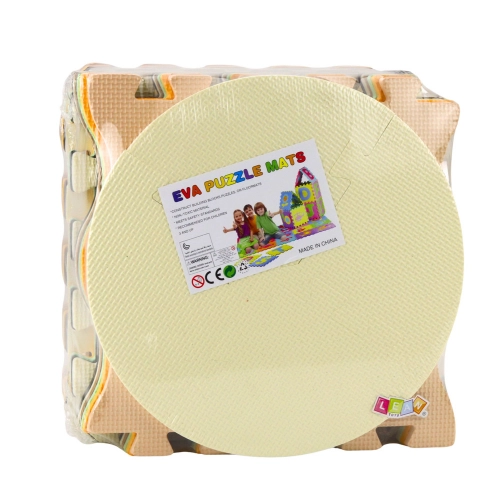 Soft Puzzle Educational Mat EVA Foam Animals Brown 16 pcs.