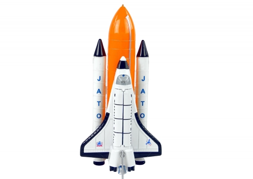 Space rocket with metal spacecraft Aerospace Light and sound effects PULL-BACK