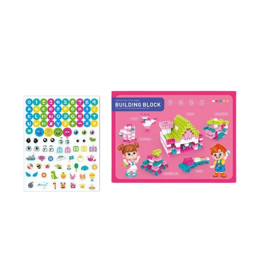 Spatial Construction Blocks Pastel Pink 360 pcs.