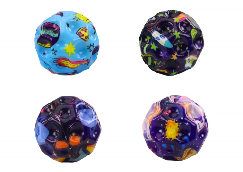 Spīdoša bumbiņa ar iedobēm Space 7 cm