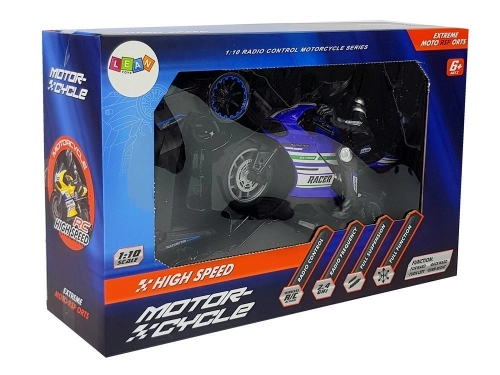 Sporta motocikls ar pulti Blue