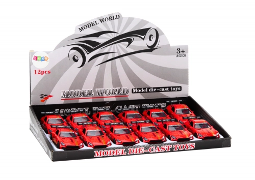 Sports Car Car 1:32 Action Figure Red Spoiler Metal