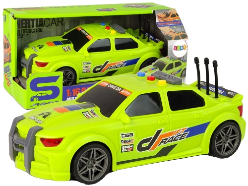 Sports Car Racing Lights Sounds Green 1:16
