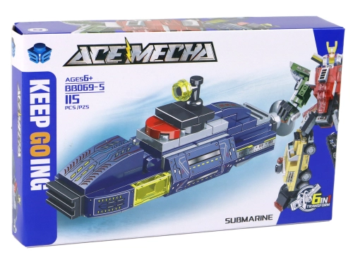 Submarine Building Blocks 115 Pieces Construction Stickers