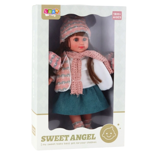 Sweet Angel Doll in Winter Outfit, Hat, and Scarf, 36cm