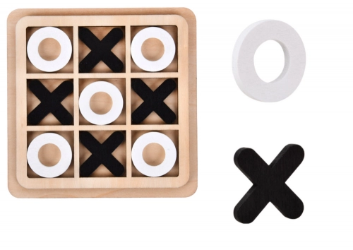 Tic Tac Toe Game Strategic Logic Wooden