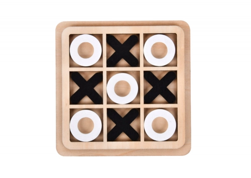 Tic Tac Toe Game Strategic Logic Wooden