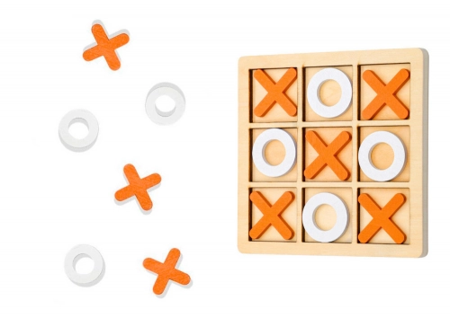 Tic Tac Toe Game Strategic Logic Wooden