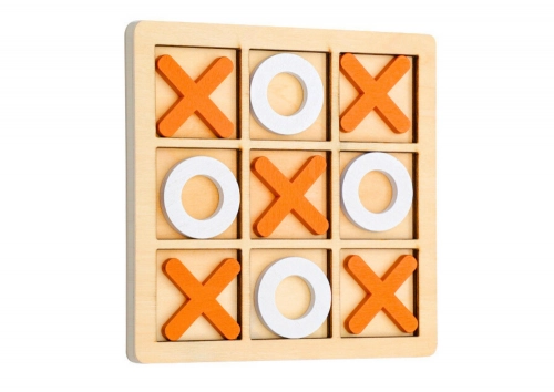 Tic Tac Toe Game Strategic Logic Wooden