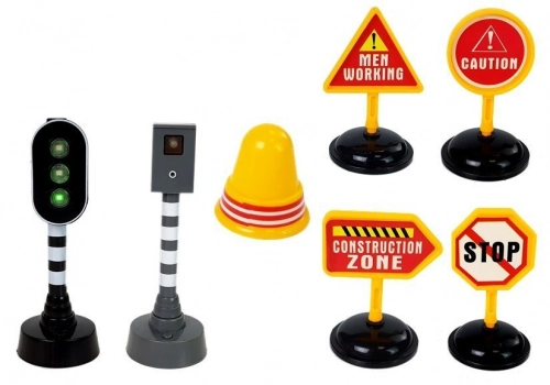 Tipper Construction Site Road Signs Traffic Lights Frictional Drive Sound Light Effects