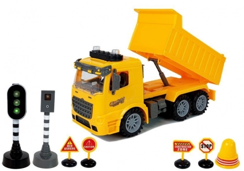 Tipper Construction Site Road Signs Traffic Lights Frictional Drive Sound Light Effects
