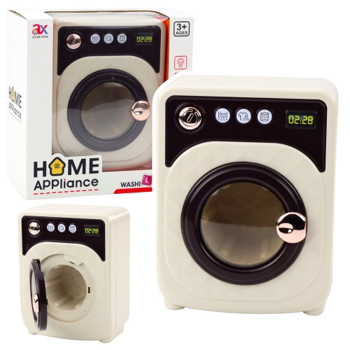 Toy Washing Machine For Kids Elegant Lights Sounds Rotating Drum White