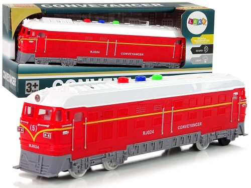 Train 1:32 Drive Red Sound Lights