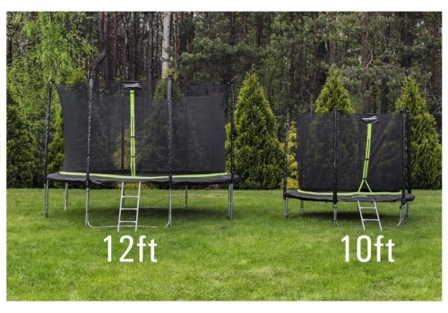Батут с защитной сеткой и лестница 305 см (10ft)  SPORT PRO Green