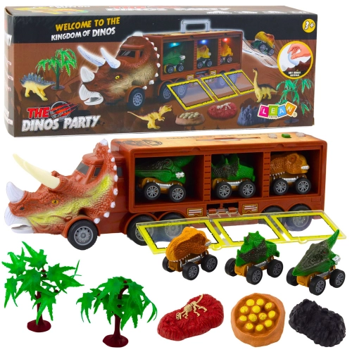 Truck Dinosaur Triceratops Cars Dinosaurs Launcher Brown