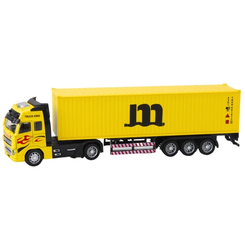 Truck with Container Metal Cab Pull Back Drive Yellow
