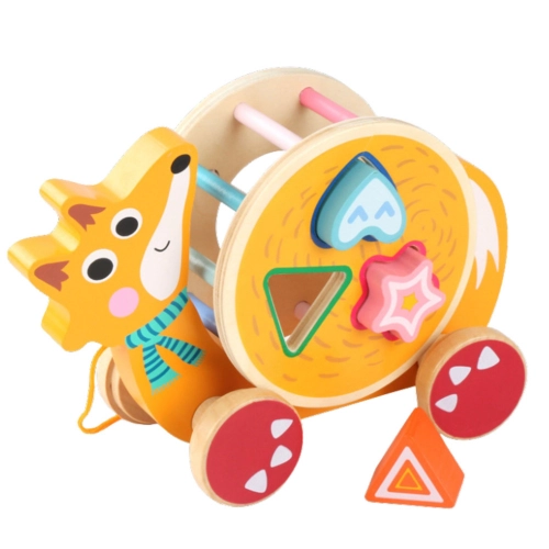 Turtle On Wheels Wooden Block Sorter