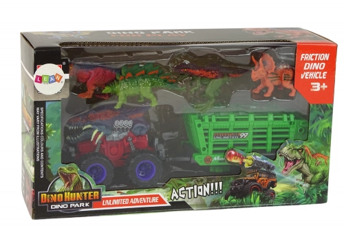Vehicle with a Dinosaur Theme Trailer 4 Dinosaur Pieces