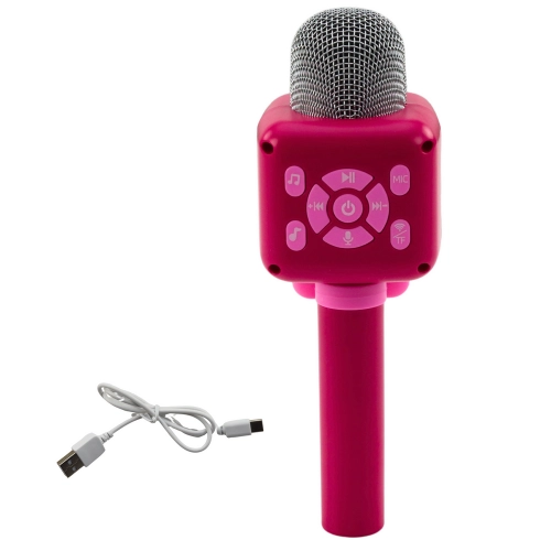 Wireless Bluetooth Microphone For Karaoke Recording Voice Changer Pink