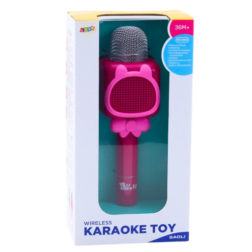 Wireless Bluetooth Microphone For Karaoke Recording Voice Changer Pink