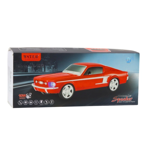 Wireless Bluetooth Speaker Classic Car LED Lights Red