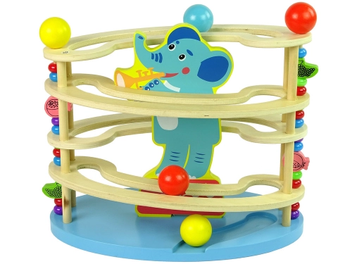 Wooden Elephant Ball Slide Beads