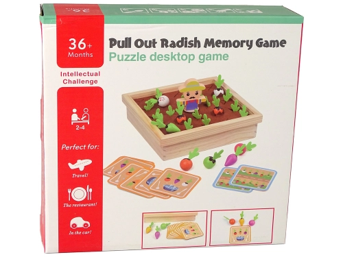 Wooden Memory Game Pull out the Radish Cards