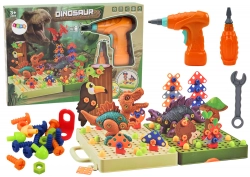 3D konstrukcijas puzles blokiem DIY Dinosaura izjaukšana ar urbju