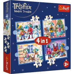 4-in-1 Puzzle – It's Snowing at the Trefliks' – Trefl 34657