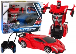 Car Robot Transformers 2in1 Pilot R/C Light Sound Drift Colour Red