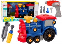 Cartoon Turning Locomotive DIY Navy Blue