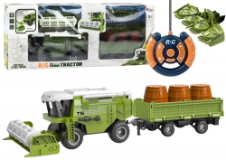 Tālvadības kombains ar piekabi "Agricultural Machine Grain RC" Green